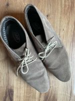 Wildleder Schnürschuh 43 taupe/grau AM Shoe Company Baden-Württemberg - Schlier Vorschau