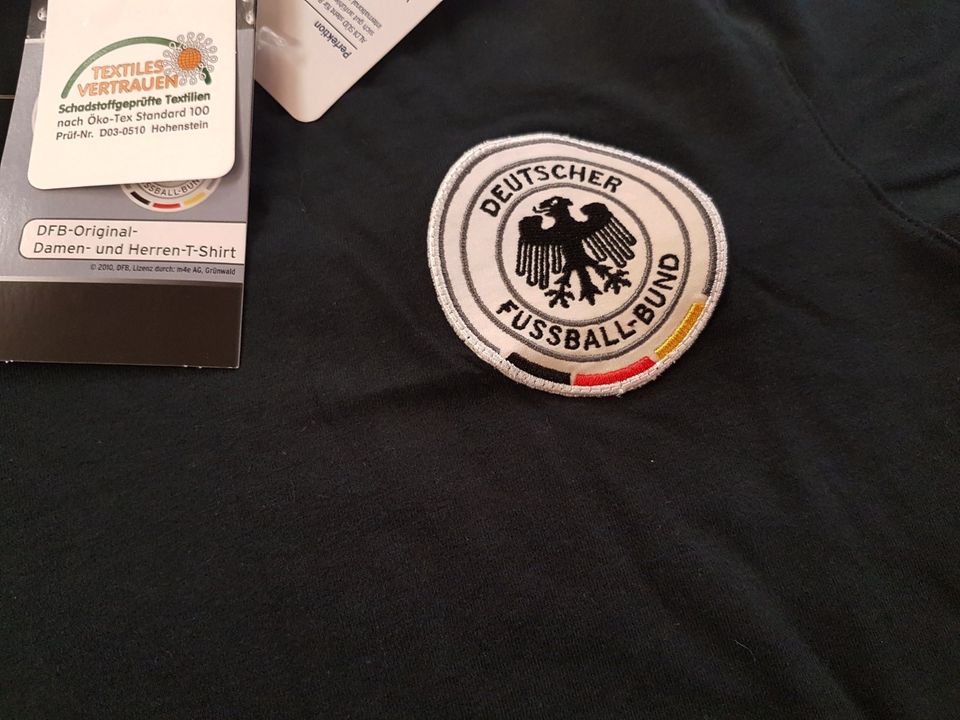 DFB T-Shirt Gr. 44/46 schwarz -ungetragen m. Etikett in Saarbrücken