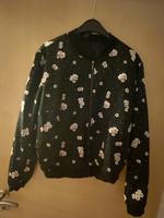 Blouson schwarz mit Blumen gr 42 bonprix Bayern - Winkelhaid Vorschau