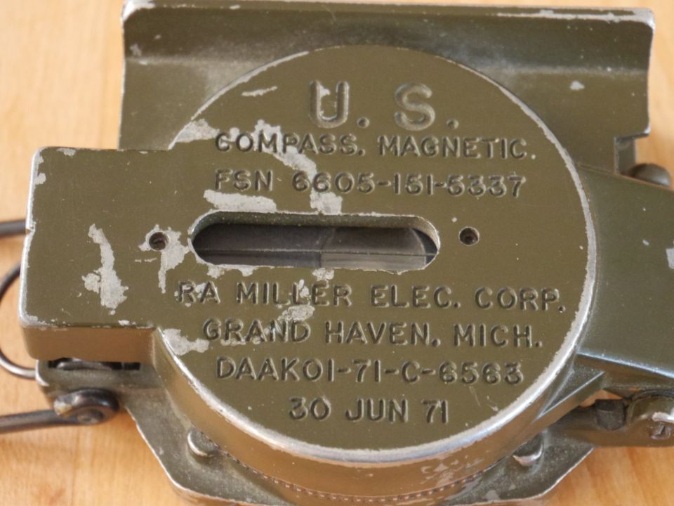 Original U.S. Army Compass, US Armee Kompass, 70er Jahre in Bodman-Ludwigshafen