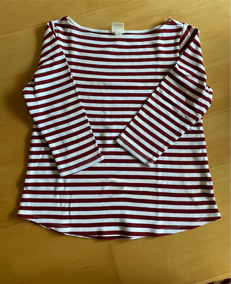 +++ H&M LOGG Langarmshirt Streifen +++ Bordeaux +++ Gr. XS +++ in Altlußheim