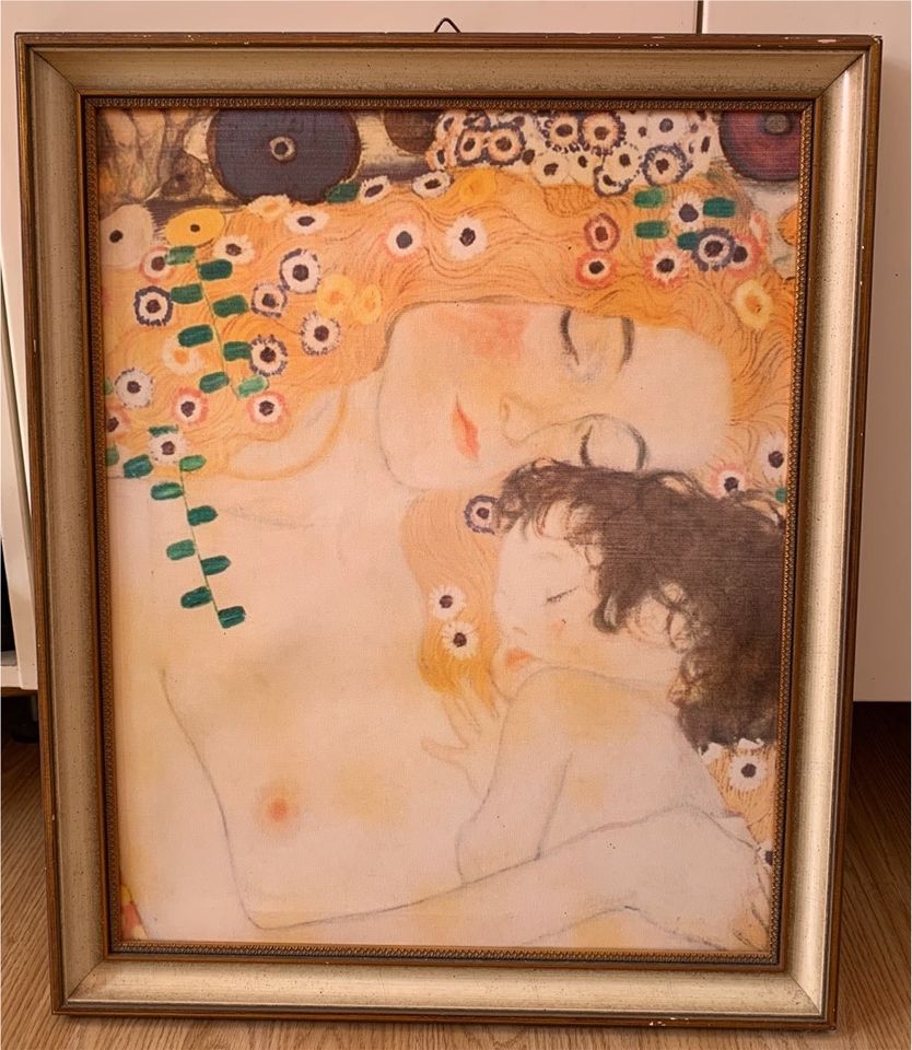 Klimt Mutter und Kind Kunstdruck Leinwand, gerahmt in Oldenburg