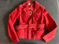 Echtleder Wildleder Jacke Blazer Rot C&A Gr. S M 34 36 Bremen-Mitte - Bahnhofsvorstadt  Vorschau