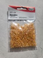 Meyco Rocailles 2,5 mm in bernstein irisierend Bayern - Waldbrunn Vorschau