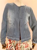 Ewa i Walla Jacke 100 % Baumwolle Gr. M blau-weiß Berlin - Biesdorf Vorschau