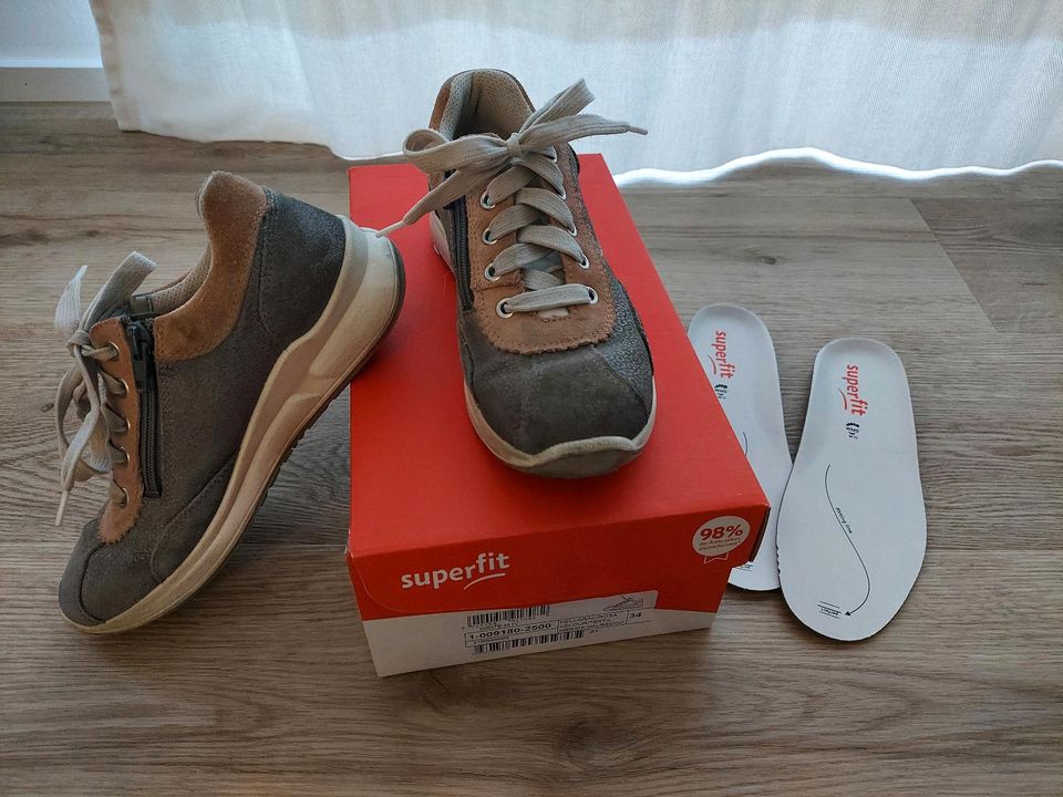 Superfit 34 Mädchen Sneakers leichte Sommer Schuhe Leder in Rhede