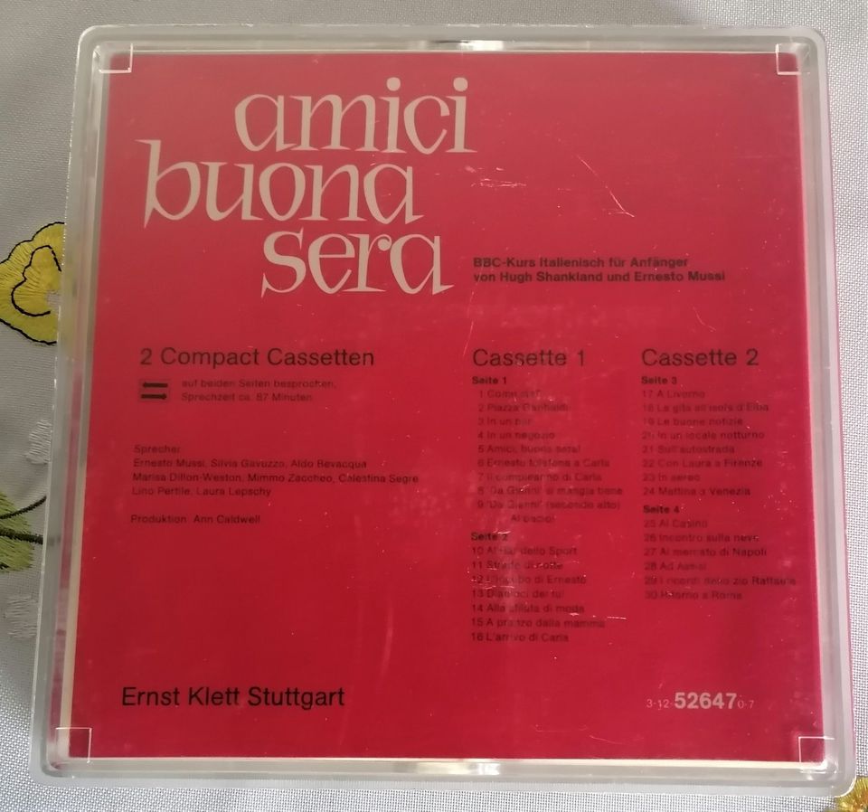Box: *ITALIENISCH FÜR ANFÄNGER* - AMICI BUONA SERA - 2 Cassetten in Duisburg
