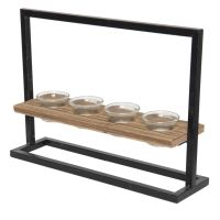 Clayre & Eef Kerzenhalter 37x10x27 cm braun Glas & Metall Baden-Württemberg - Achern Vorschau