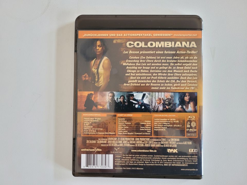 Colombiana BluRay mit Zoe Saldana in Hilzingen