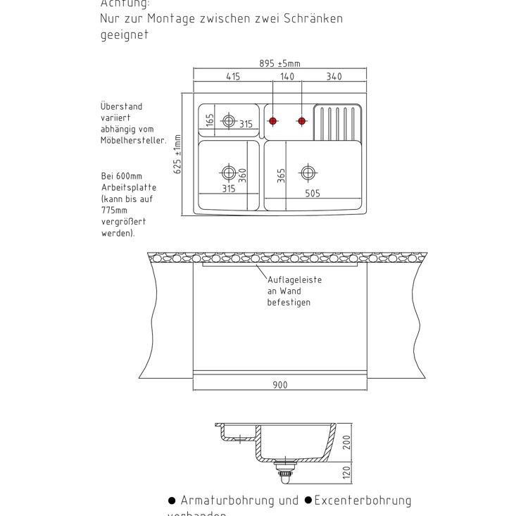 Spüle, Spülbecken, Spülstein, Keramic, System Ceram, *NEU*, in Vrees