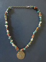 Nr. 15: Wunderschöne Halskette mit farbigen Steinen und Anhänger Bayern - Pocking Vorschau