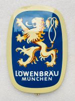 ‼️ EMAILSCHILD Löwenbräu München Emailleschild um 1965 Saarland - Schiffweiler Vorschau