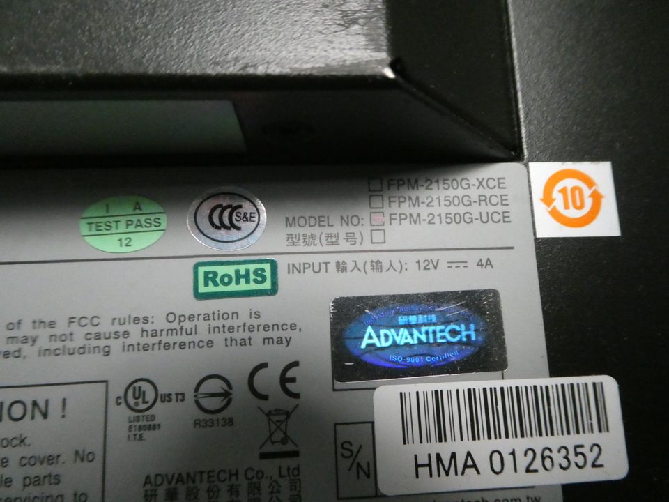 Industrie PC ADVANTECH FPM-2150G-UCE Touchscreen in Selm