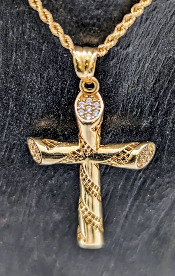 Anhänger Kreuz 585/14K Jesus Unisex 2,05Gramm Gelbgold in Kiel