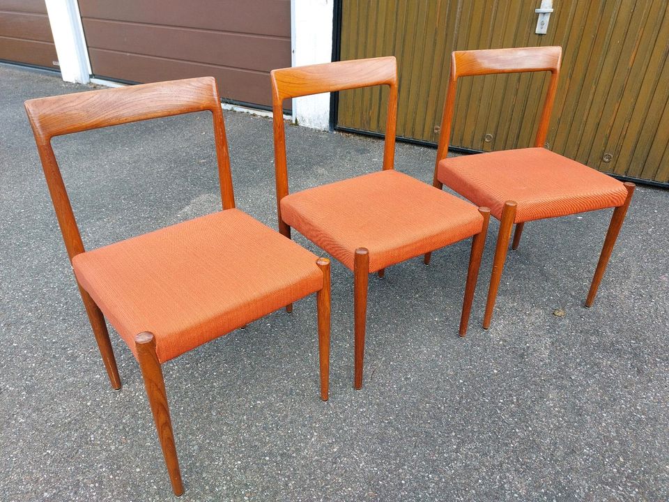 3x Stühle interlübke teak 60er retro in Bietigheim-Bissingen