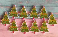 10 Knöpfe * Tannenbaum * Baum * Basteln Scrapbooking Mecklenburg-Vorpommern - Borrentin-Gnevezow Vorschau