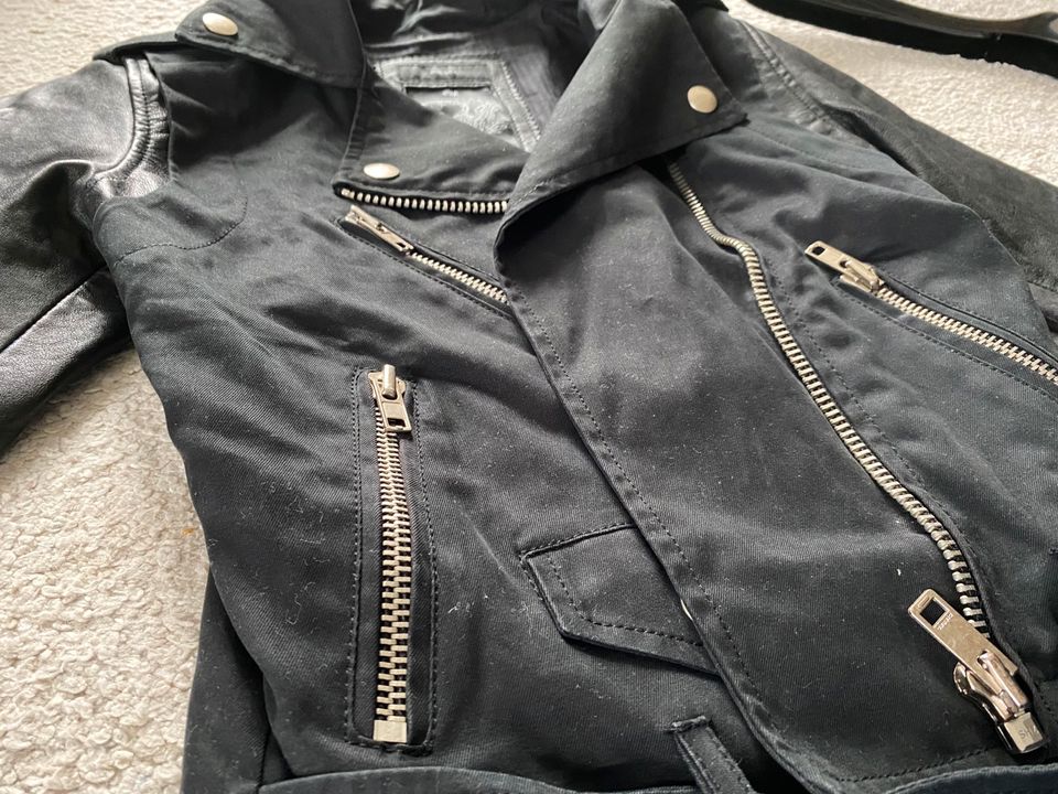 Lederjacke Diesel Leder Mix Gr XS. Schwarz in Hamburg