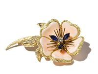 18K 750 Gold Unikat Blumen Brosche Diamant Saphir Highlight Zertifikat Neuw. weihnachten Damen Geschenk Versand Händler echtschmuck Rheinland-Pfalz - Igel Vorschau