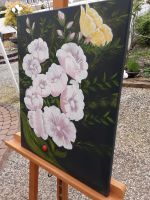 Blumen Bild .Handgemalt mit Öllfarbe auf Leinwand 38x50cm. Nordrhein-Westfalen - Herford Vorschau
