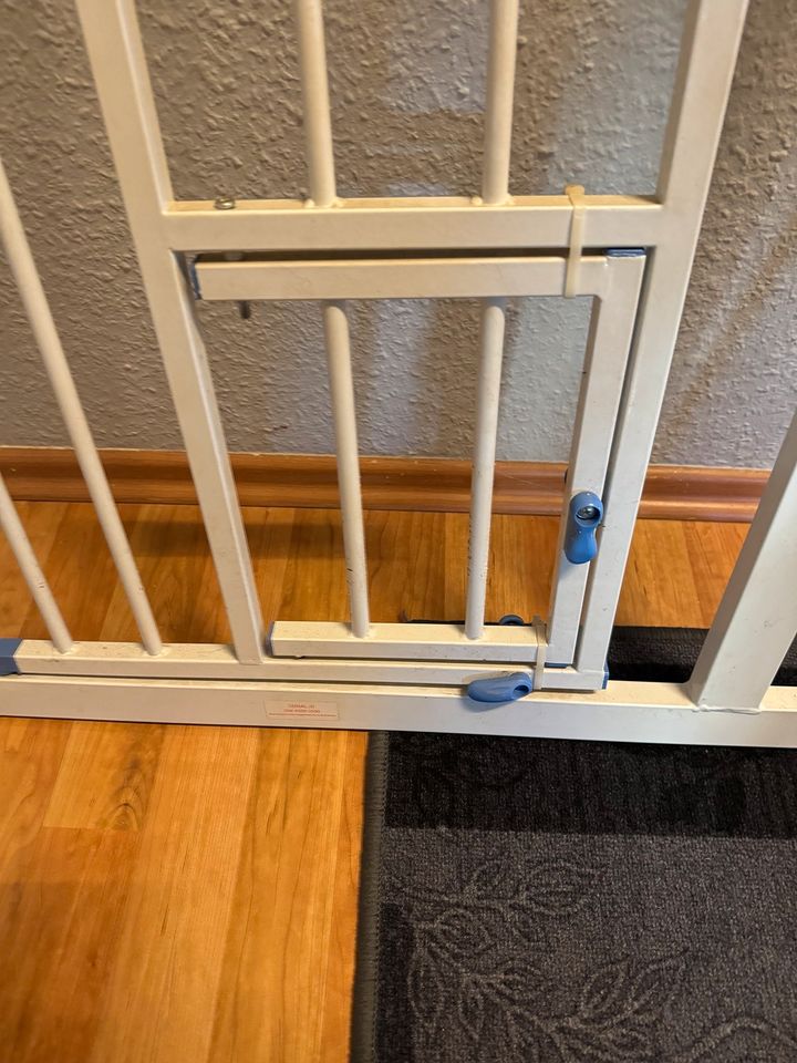Treppenschutz- Tür mit Hundeklappe Metall in Eitelborn