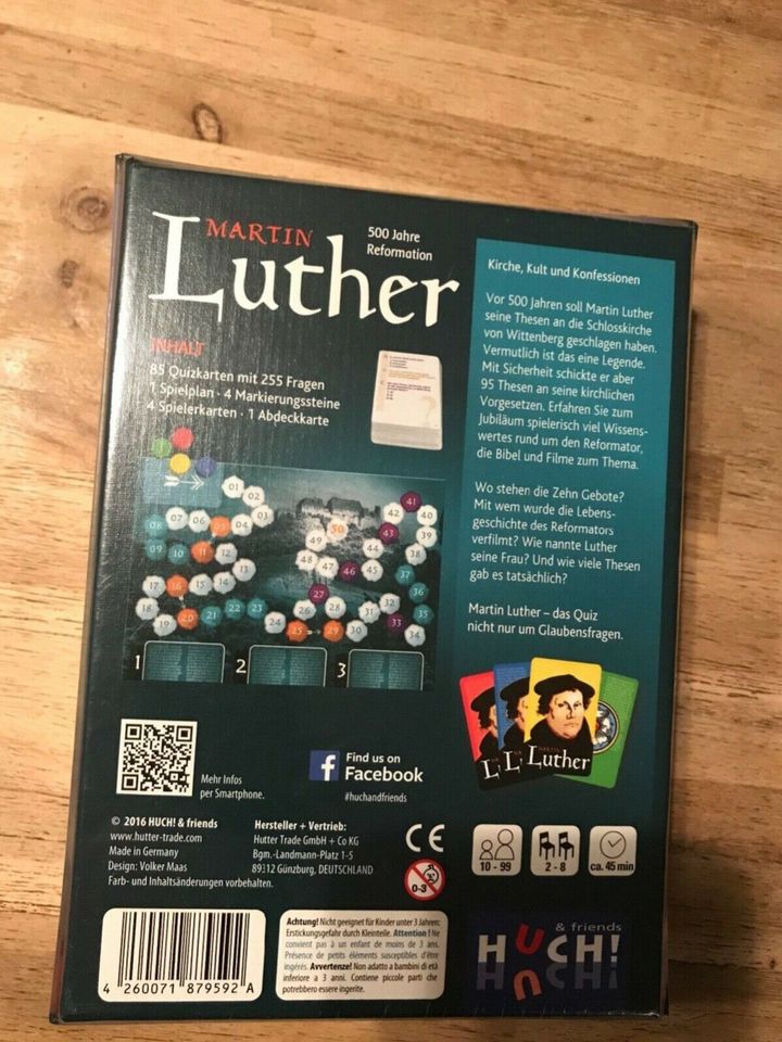 Martin Luther, das Quiz, Originalverpackung, HUCH, Lernspiele in Hofheim am Taunus