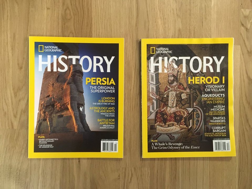 National Geographic History (US) 2016, two issues in Ludwigshafen