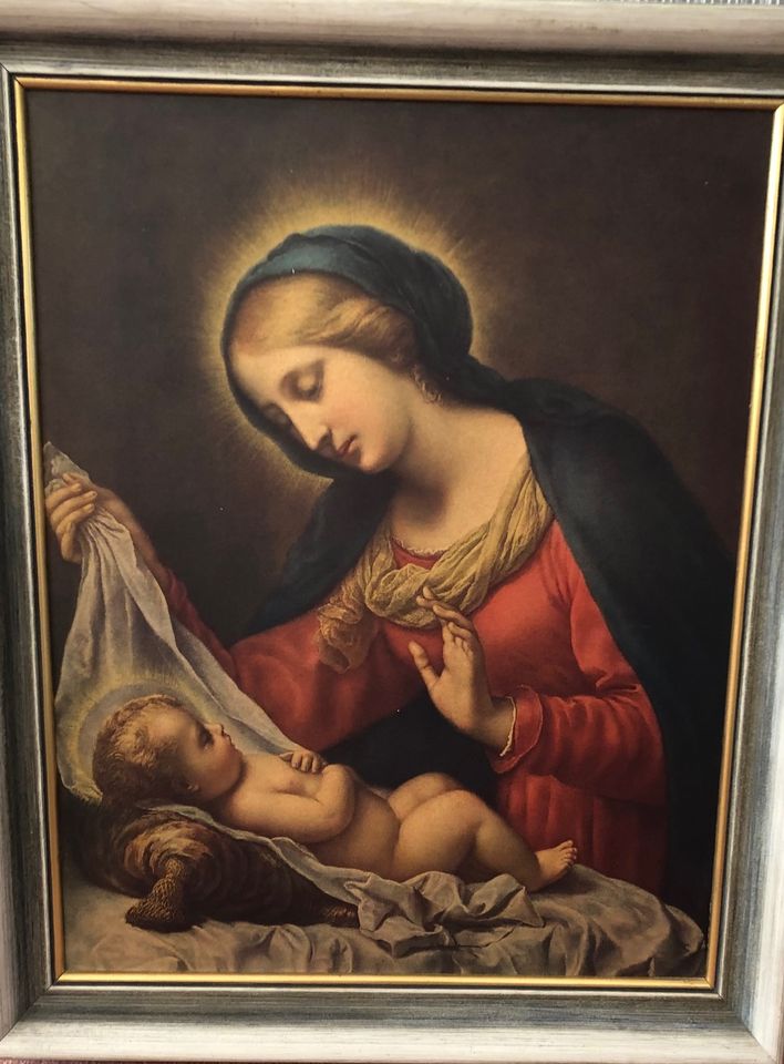 La Vergine Bambino altes Bild Jungfrau Maria in Kinderhaus