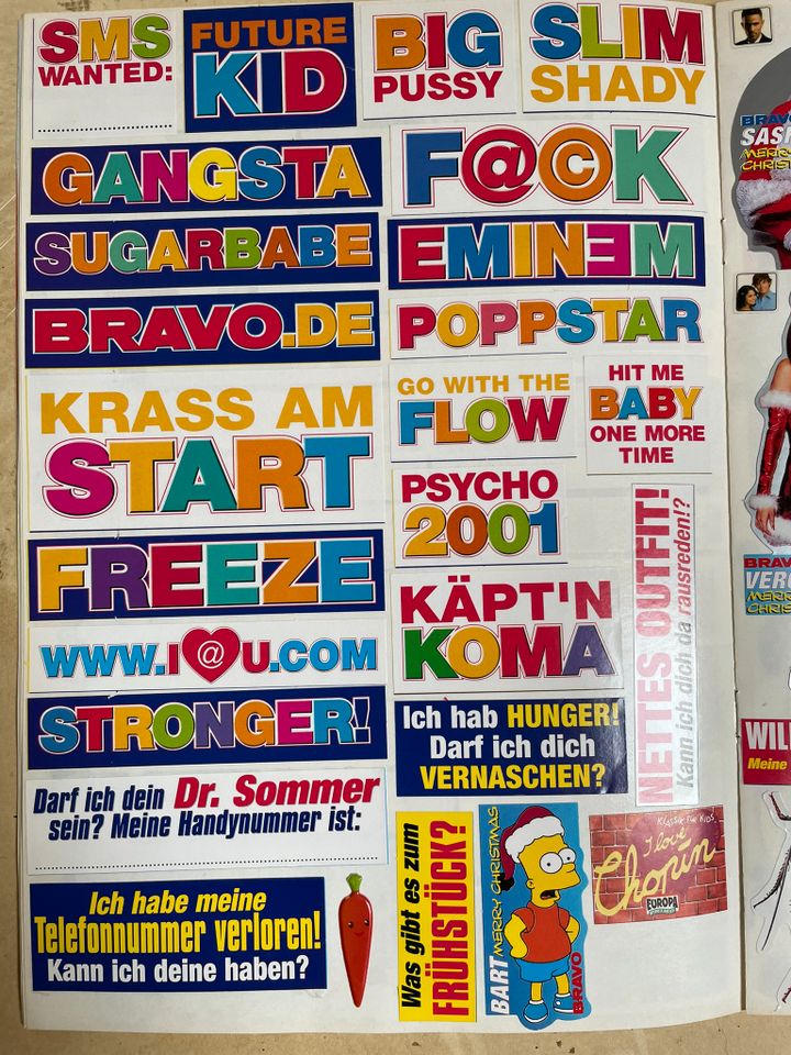 große Sammlungsauflösung Sticker 90 er Jahre usw in Polenzko