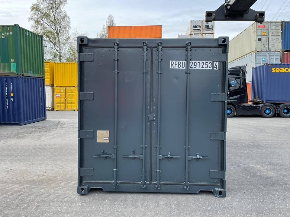 ✅ 20' Fuss Kühlcontainer/ Integralcontainer mit TK-Tür, lackiert in RAL 7016 in Hamburg