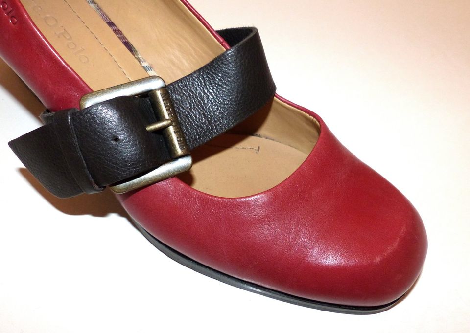 Marc O'Polo MOP Schuhe Riemchen - Pumps Gr. 40 Rot Leder wie neu in Berlin