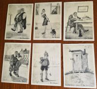 Postkarten mit Stahlwerker-Karikaturen Nordrhein-Westfalen - Korschenbroich Vorschau