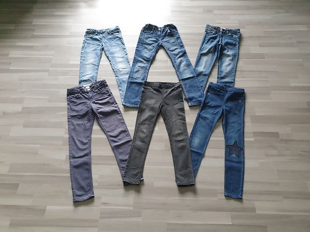 s. Oliver Yigga H&M - 6x Jeans Gr. 140 blau Jeggings Hose grau in Schlüchtern