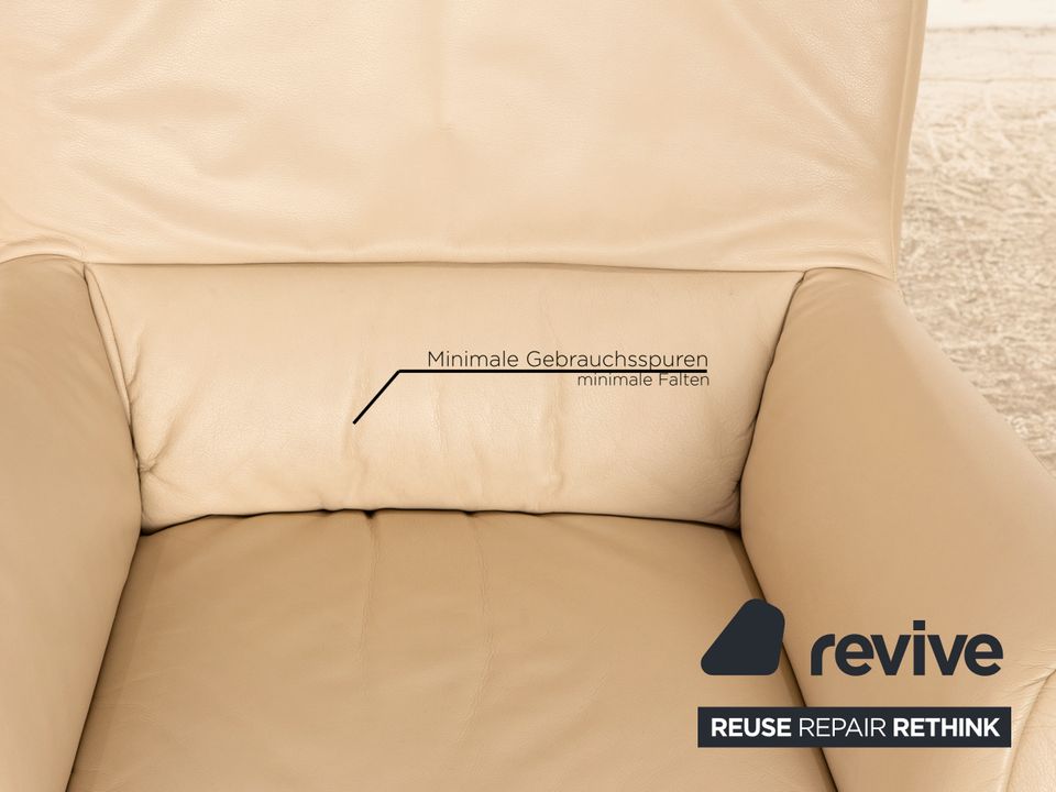 Rolf Benz 322 Leder Sofa Garnitur Creme Dreisitzer Zweisitzer in Köln