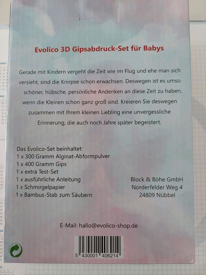 3D Gipsabdruck Set für Hände Füße Pfoten Baby Hund evolico neu in Ettenheim