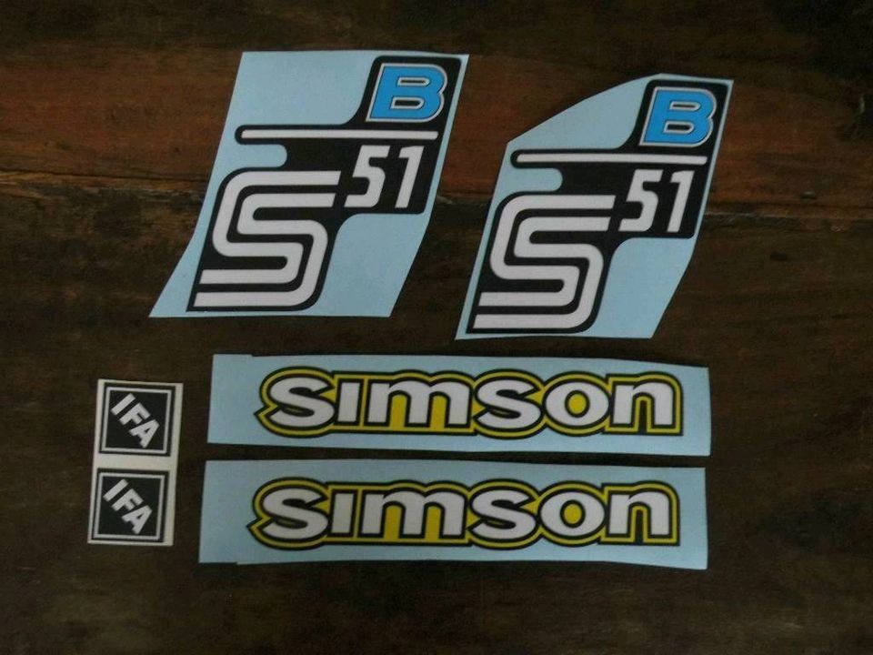 SIMSON Aufkleber Set Satz S50 B  S51 N Elektronik Enduro DDR IFA in Auerbach (Vogtland)