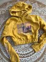 H&M Cropped Hoodie Damen Gelb Sommer Pulli Gr. XS 34 Bayern - Bad Neustadt a.d. Saale Vorschau