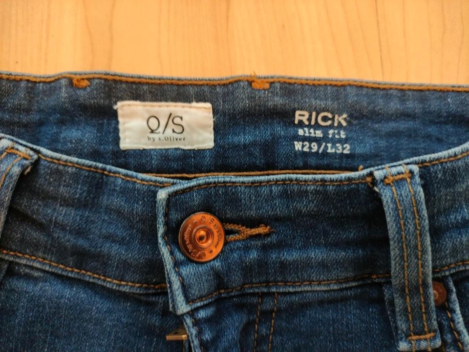 Q/S s.Oliver Jeans W29 / L32 RICK slim fit Jeanshose 1x getragen in Freudenstadt