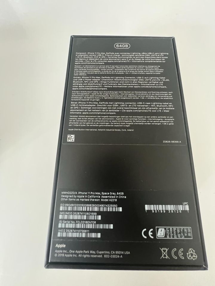 Originalkarton iPhone 11 Pro Max (leer) in Bottrop