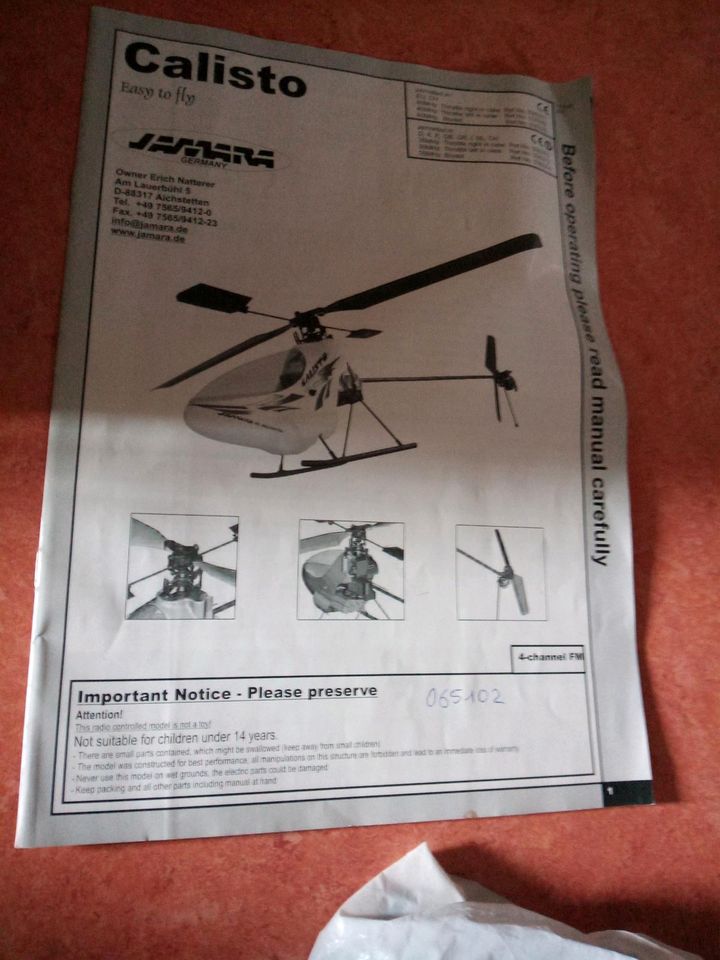 Modell Helikopter Calisto mit Universal Ladestation in Leun