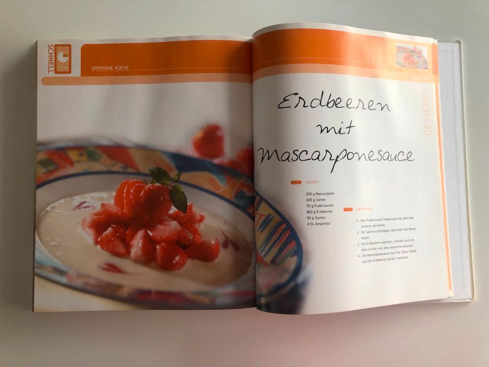 'Spontane Küche', Rezeptbuch-Kochbuch-Desserts in Aachen