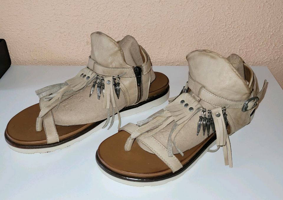 Maca Kitzbühel, beige Leder Sandalen, Gr 39, NEU in Düsseldorf