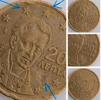 Seltene Fehlermünze, 20-Cent-Euro-Münze 2002, griechische Münze Baden-Württemberg - Ludwigsburg Vorschau