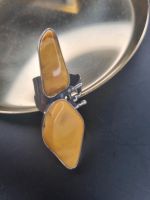 Ring Bernstein handmade doppelt butterscotch Geschenk gelb Silber Köln - Mülheim Vorschau