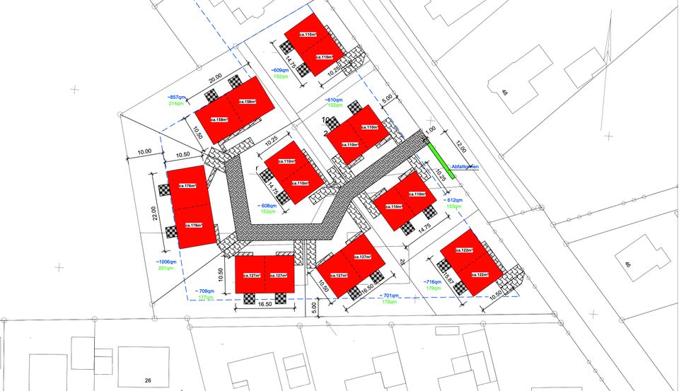 Grundstück für Doppelhäuser (18 DHH/2380 m² Wfl.) - Huntlosen-Großenkneten - Oldenburg 10 Min. Fahrt in Großenkneten