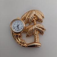 Miniatur Uhr, Palme, Insel, Messing, Quartz, Uhr läuft Berlin - Neukölln Vorschau