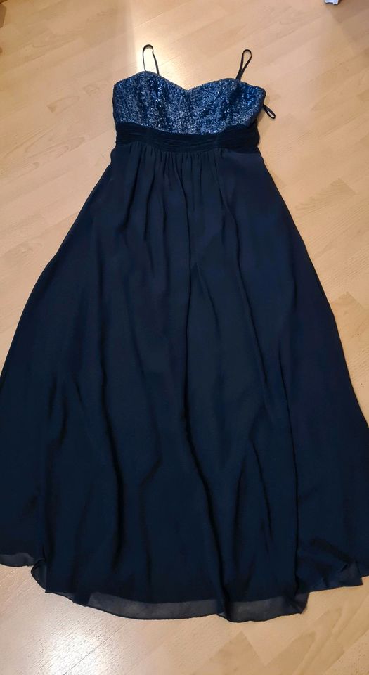 Festliches Chiffon Abendkleid von Zero in marineblau in Bayreuth