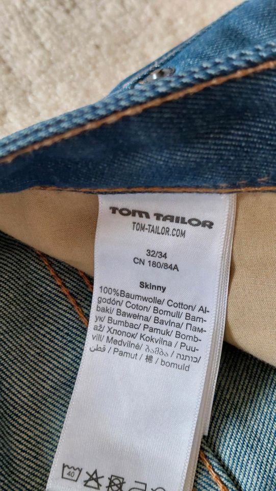 Hose Tom Tailor 32/34, skinny, 100% Baumwolle, Bund 42,5cm in Großkrotzenburg