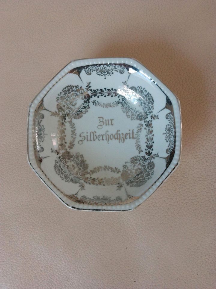 Silberhochzeit Schale 25 Jahre Porzellan Erbstück in Lüneburg