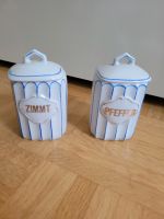 2 Keramik Dosen Aufbewahrung Zimt Pfeffer antik Bremen - Blockland Vorschau