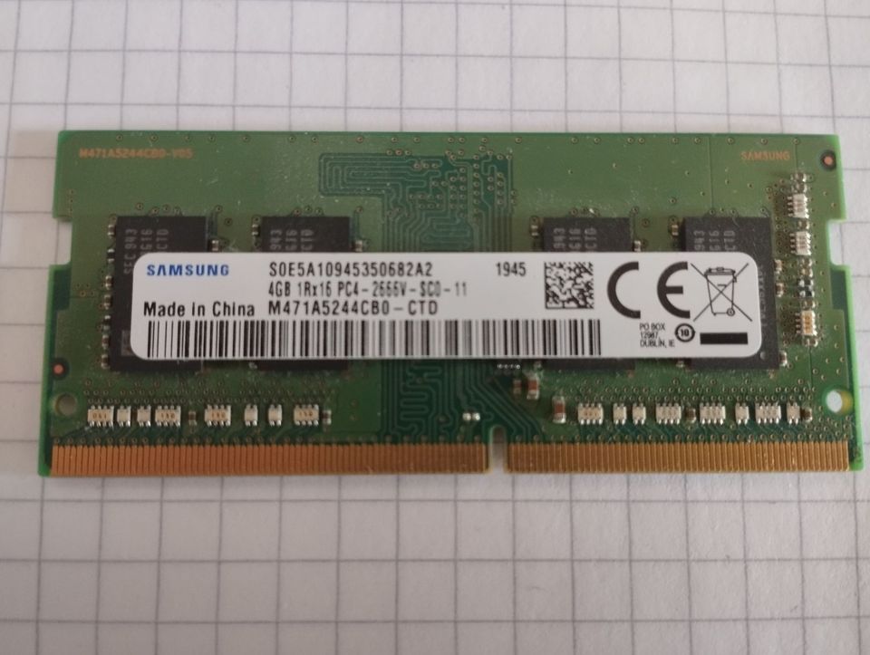 Samsung DDR4 4GB SO-DIMM SODIMM 2666V Mhz in Berlin